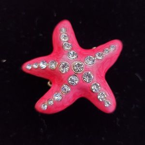 Red starfish ring
